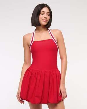Women's YPB motionTEK Halter Bubble Hem Mini Dress